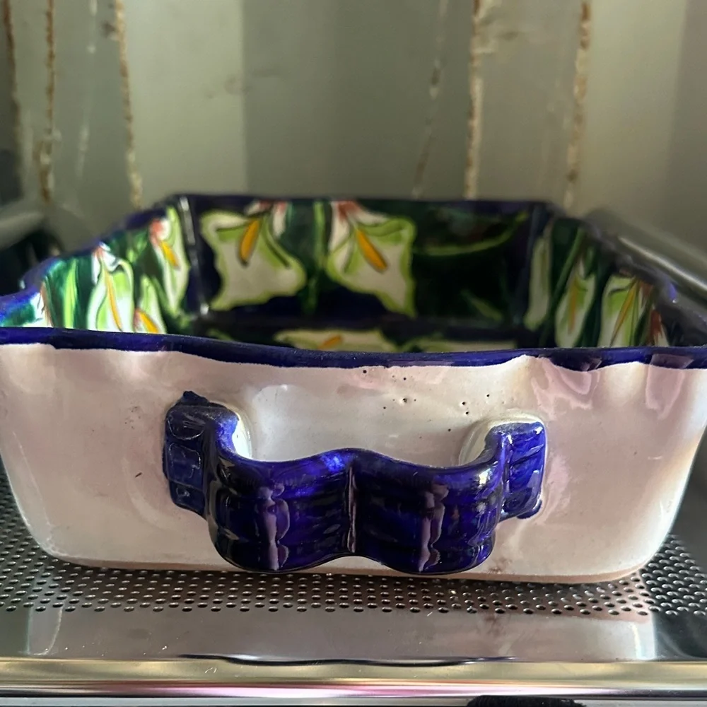 Floral Ceramic Serving Dish